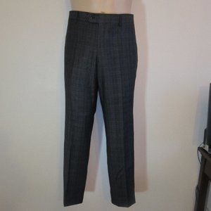 Mattarazi Uomo Celebrates Wool Cashmere Grey Blue Pattern Pants size 50 EU/34 US
